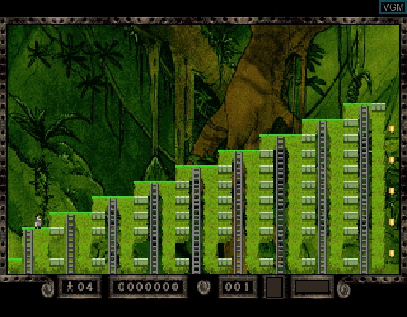 In-game screen of the game Lode Runner Extra on Sega Saturn