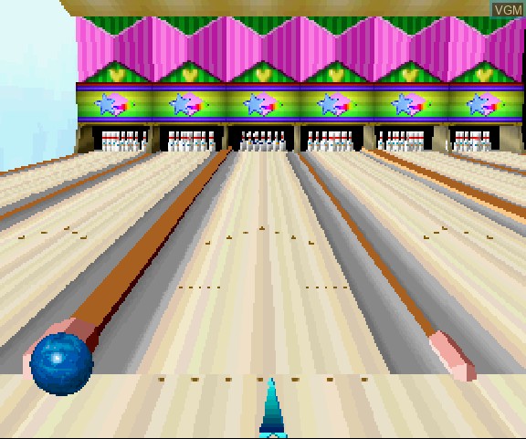 In-game screen of the game Star Bowling, The on Sega Saturn