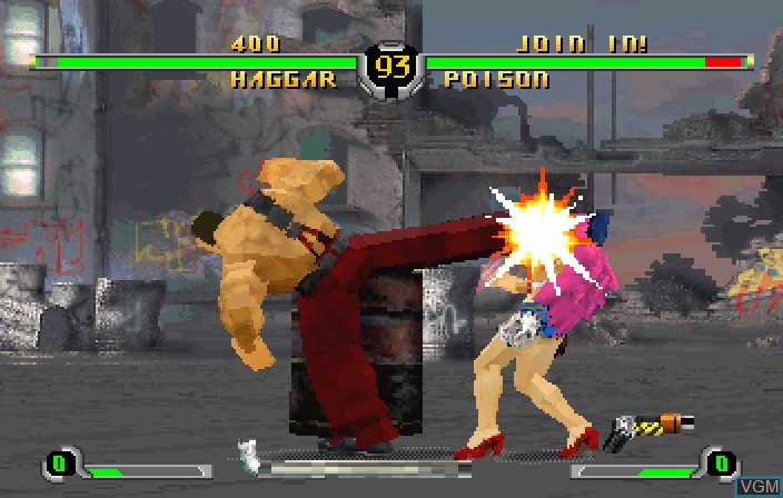 In-game screen of the game Final Fight Revenge on Sega Saturn