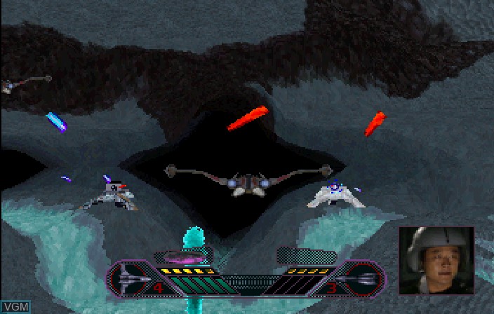In-game screen of the game Titan Wars on Sega Saturn