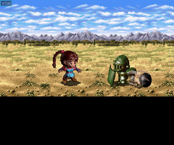 In-game screen of the game Farland Story - Habou no Mai on Sega Saturn