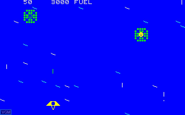 In-game screen of the game Cosmo Blaster on Sharp MZ-700