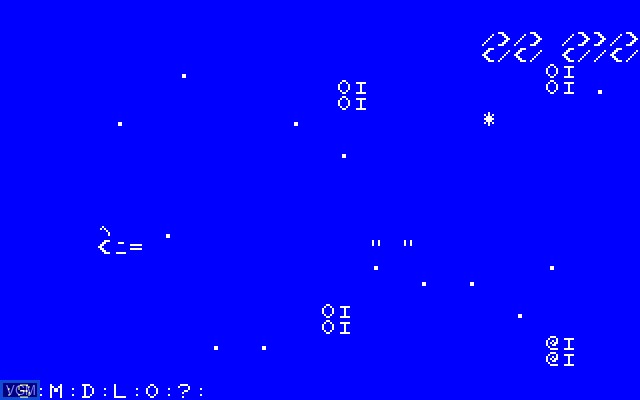 In-game screen of the game Gradius on Sharp MZ-700