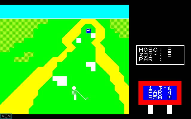 In-game screen of the game 3D Golf on Sharp MZ-700