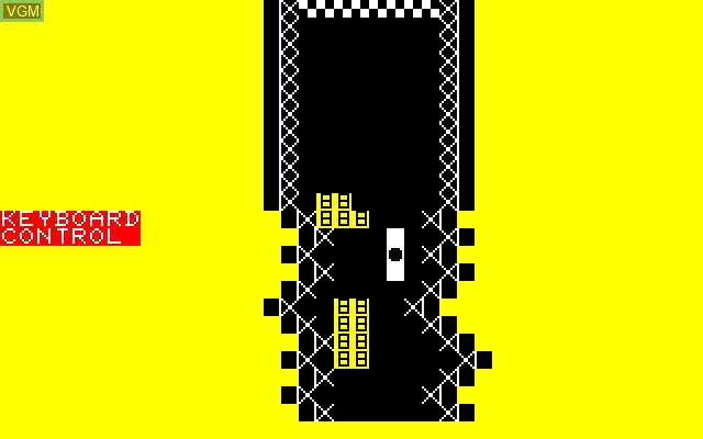 In-game screen of the game Ace Racer on Sharp MZ-700