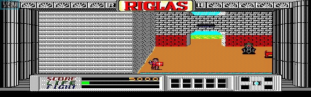 Menu screen of the game Riglas on Sharp X1