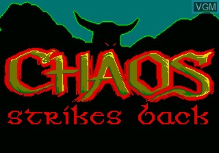 Title screen of the game Choas Strikes Back on Sharp X68000