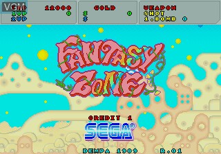 Title screen of the game Fantasy Zone on Sharp X68000
