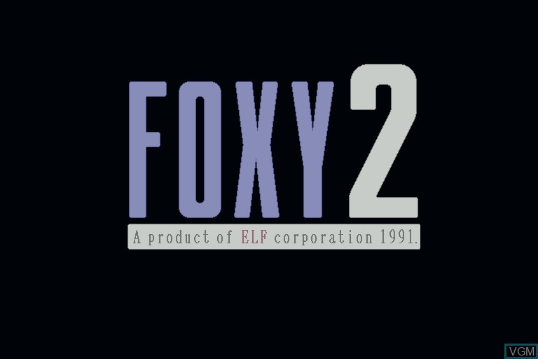 Title screen of the game Foxy 2 on Sharp X68000