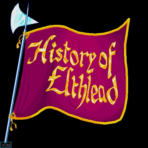 Title screen of the game History of Elthread on Sharp X68000