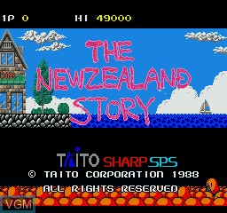 Title screen of the game Newzealand Story, The on Sharp X68000