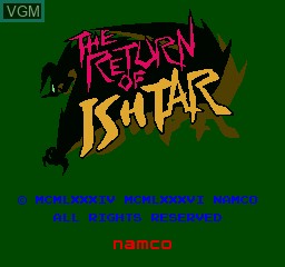 Title screen of the game Return of Ishtar, The on Sharp X68000
