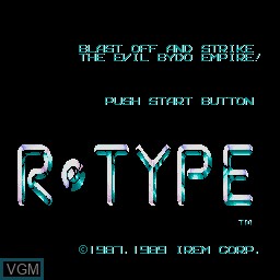 Title screen of the game R-Type on Sharp X68000