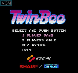 Title screen of the game Twin Bee on Sharp X68000