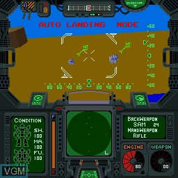 In-game screen of the game Cannon Sight on Sharp X68000