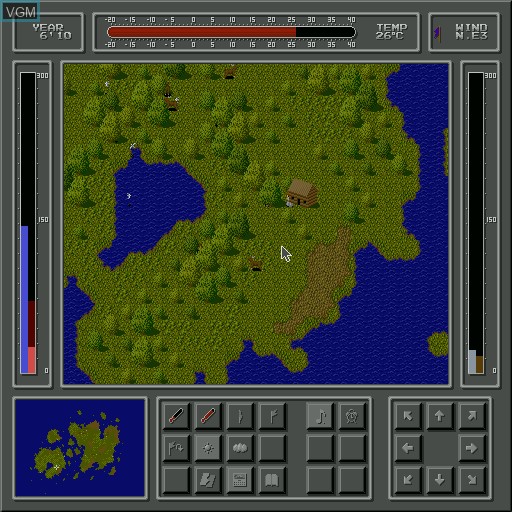 In-game screen of the game Noah on Sharp X68000