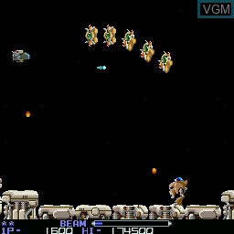 In-game screen of the game R-Type on Sharp X68000