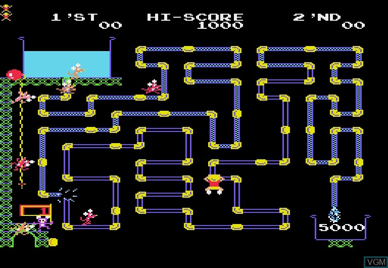 In-game screen of the game Frisky Tom on Sharp X68000