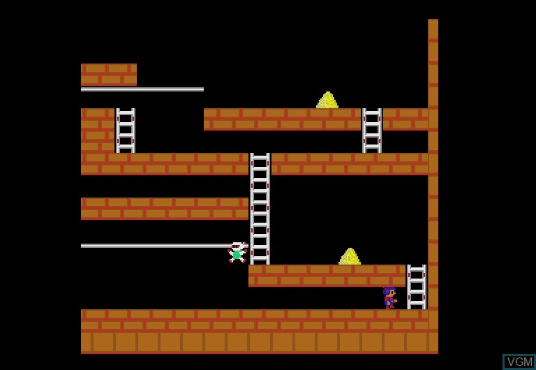In-game screen of the game Lode Runner on Sharp X68000