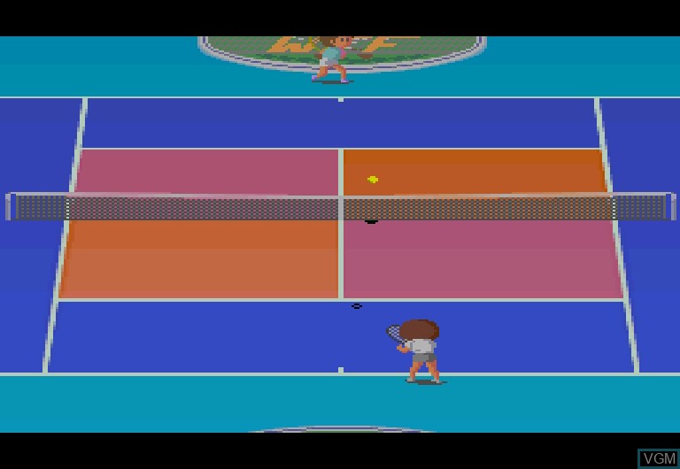 In-game screen of the game Pro Tennis World Court on Sharp X68000