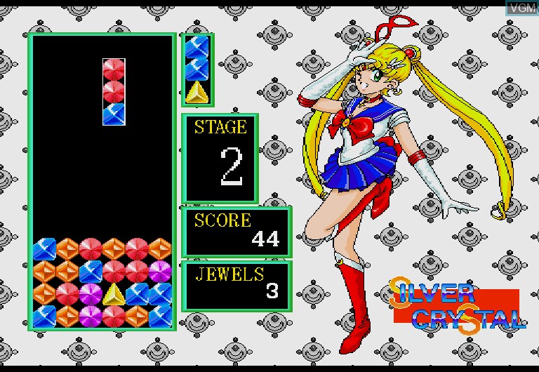 In-game screen of the game Silver Crystal on Sharp X68000