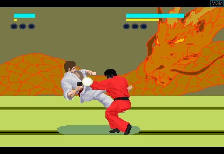 In-game screen of the game Taisen Kakutou Karatedou on Sharp X68000