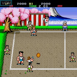 In-game screen of the game Dodge Ball on Sharp X68000