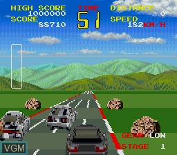 In-game screen of the game Chase H.Q. on Sharp X68000