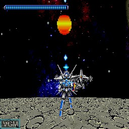 In-game screen of the game Knight Arms - The Hybrid Framer on Sharp X68000
