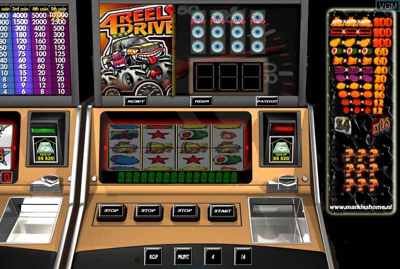 In-game screen of the game 4 Reels Drive on Slot machines