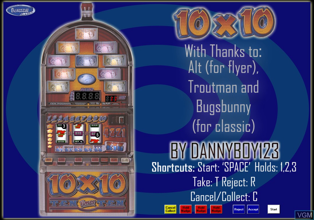 In-game screen of the game 10 X 10 on Slot machines