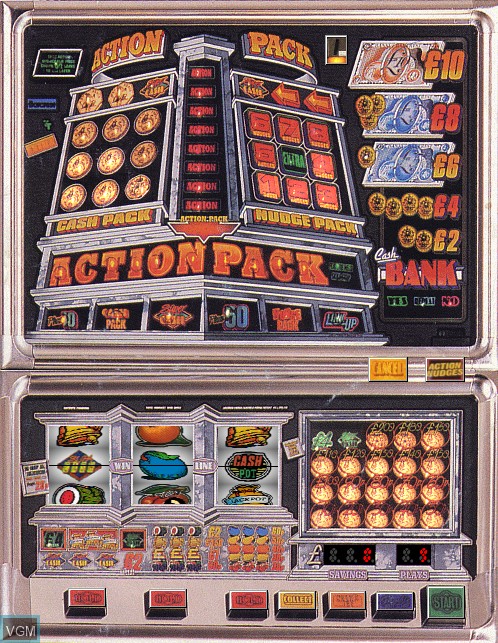 In-game screen of the game Action Pack on Slot machines