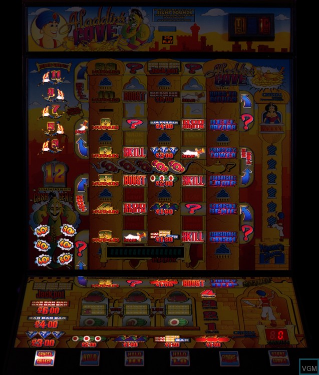 In-game screen of the game Aladdin's Cave on Slot machines
