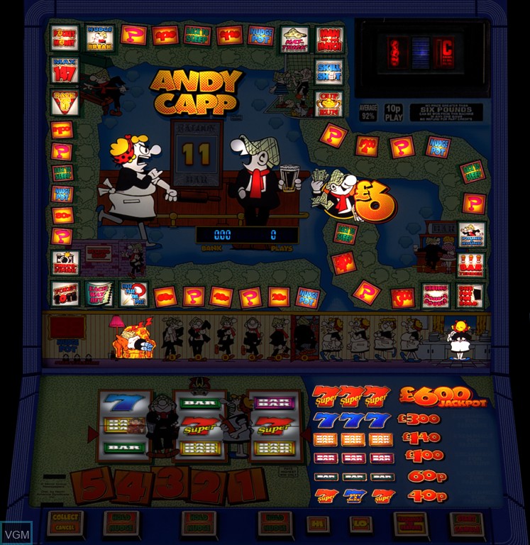 In-game screen of the game Andy Capp on Slot machines
