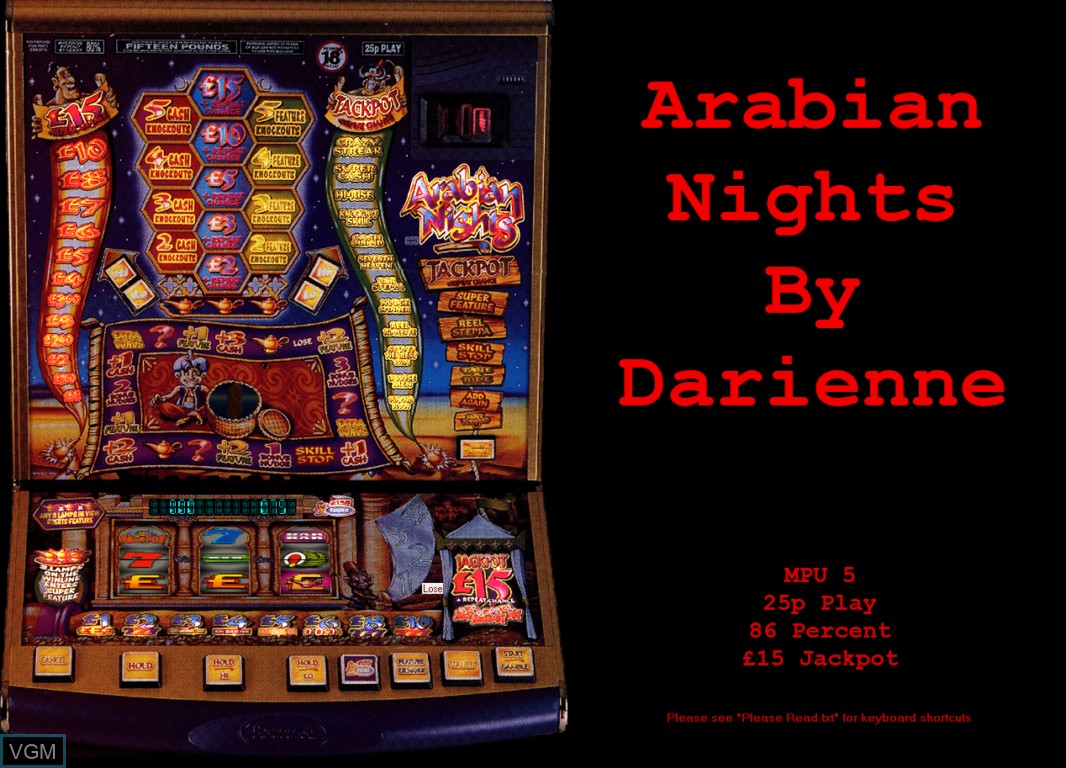 In-game screen of the game Arabian Nights on Slot machines