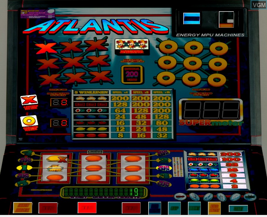 In-game screen of the game Atlantis on Slot machines