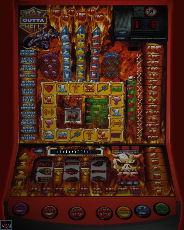 In-game screen of the game Bat Outta Hell on Slot machines