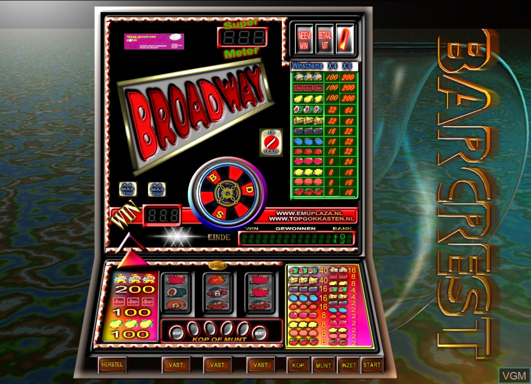 In-game screen of the game Broadway on Slot machines