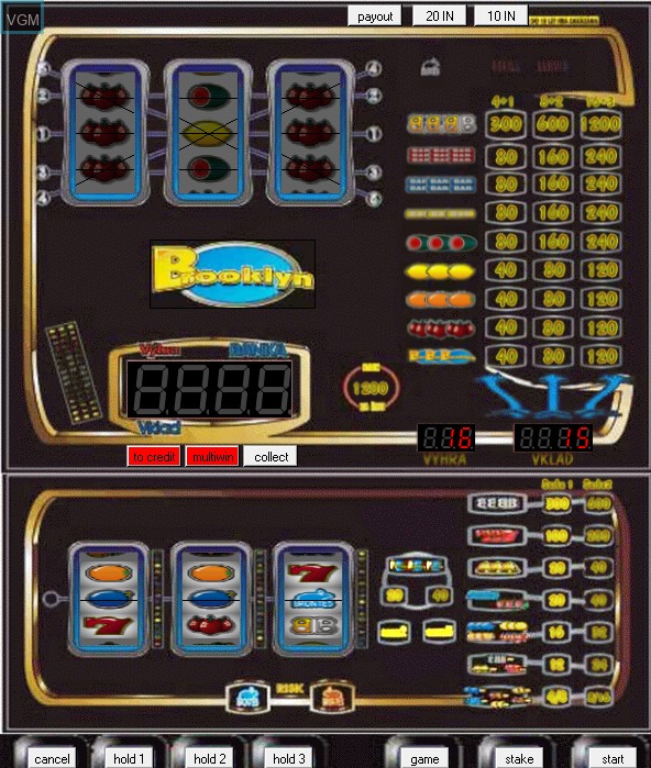 In-game screen of the game Brooklyn on Slot machines