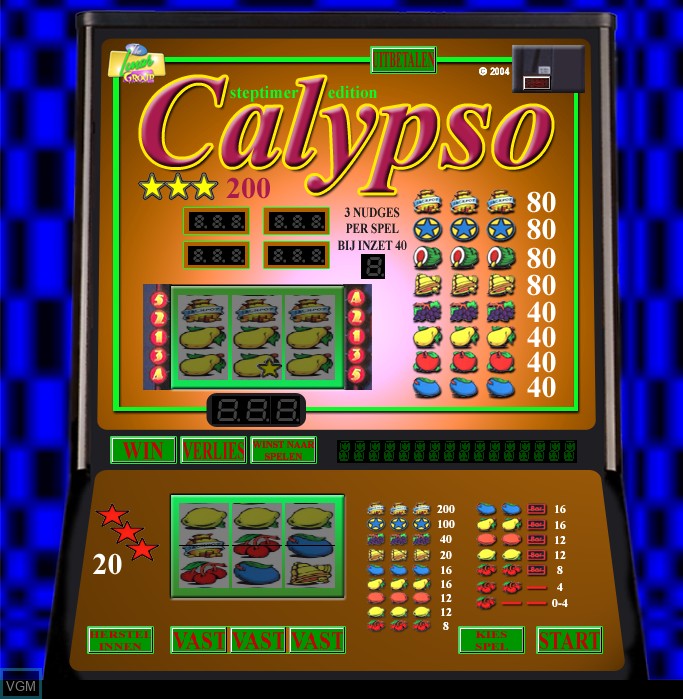 In-game screen of the game Calypso on Slot machines