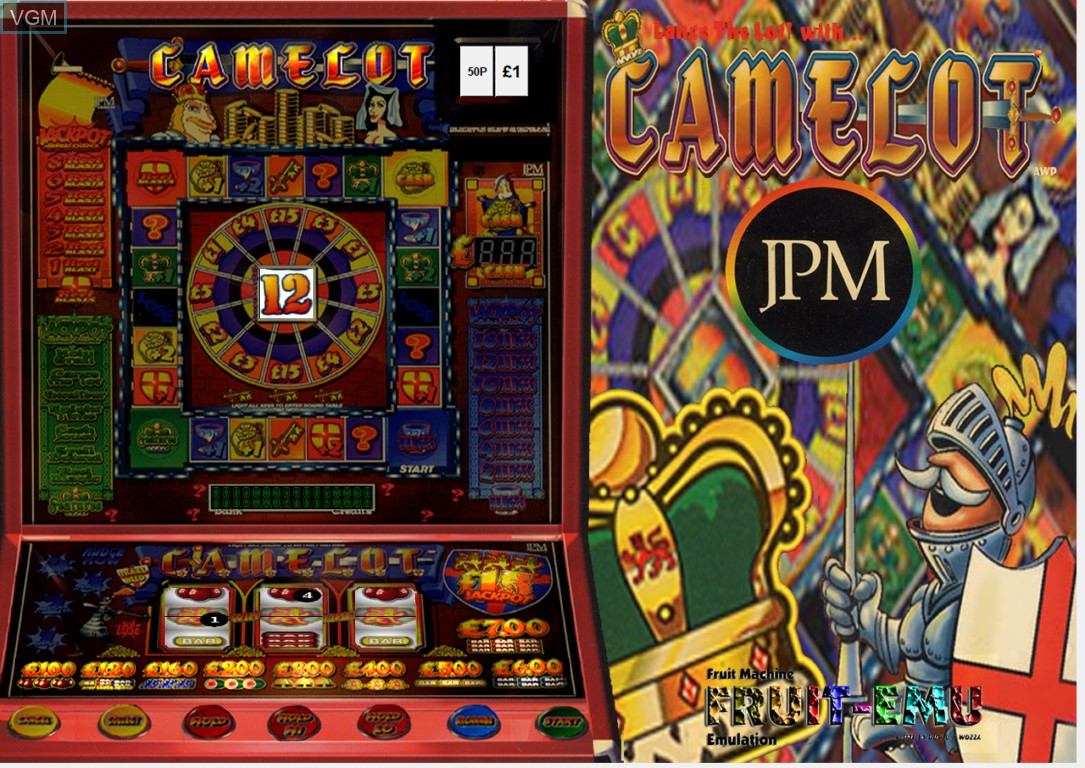 In-game screen of the game Camelot on Slot machines