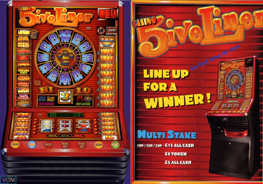 In-game screen of the game Casino 5 Liner on Slot machines