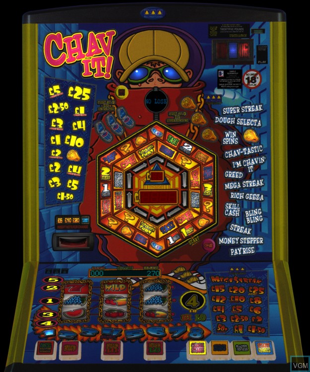 In-game screen of the game Chav It on Slot machines
