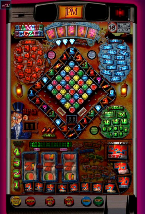 In-game screen of the game Diamond Geezer on Slot machines