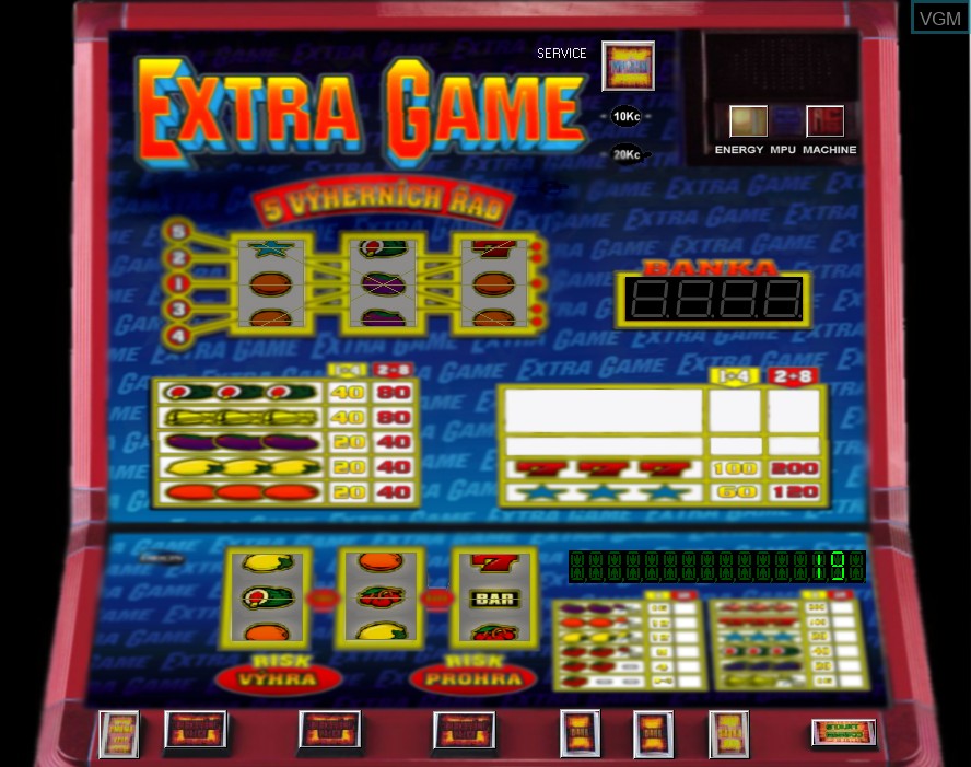In-game screen of the game Extra Game on Slot machines
