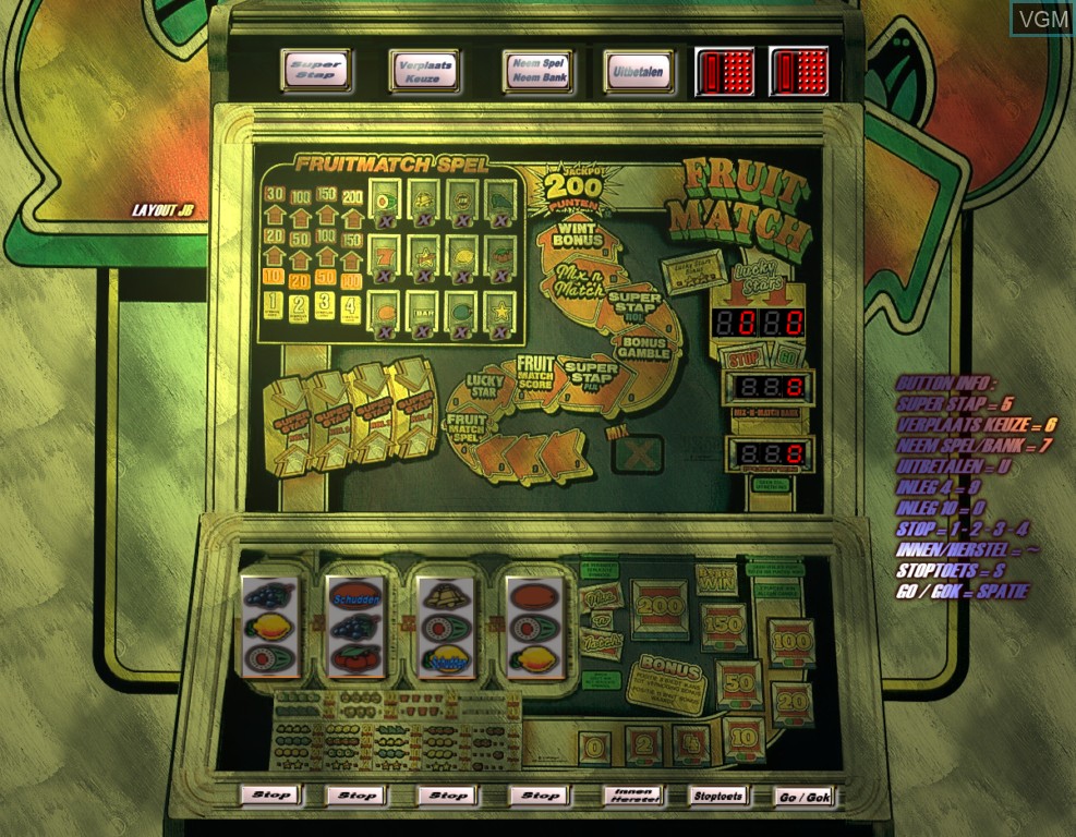 In-game screen of the game Fruit Match on Slot machines