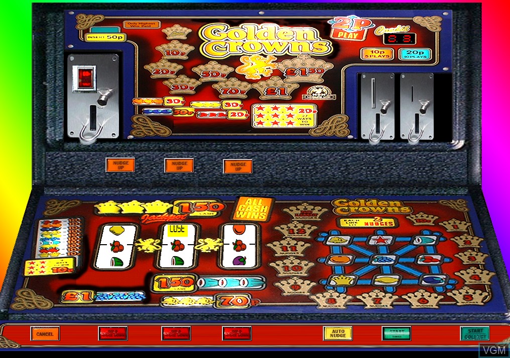 In-game screen of the game Golden Crowns on Slot machines