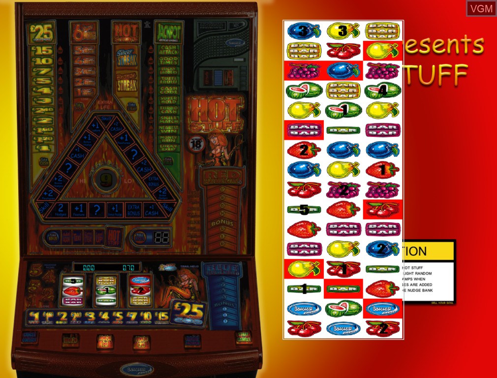 In-game screen of the game Hot Stuff on Slot machines