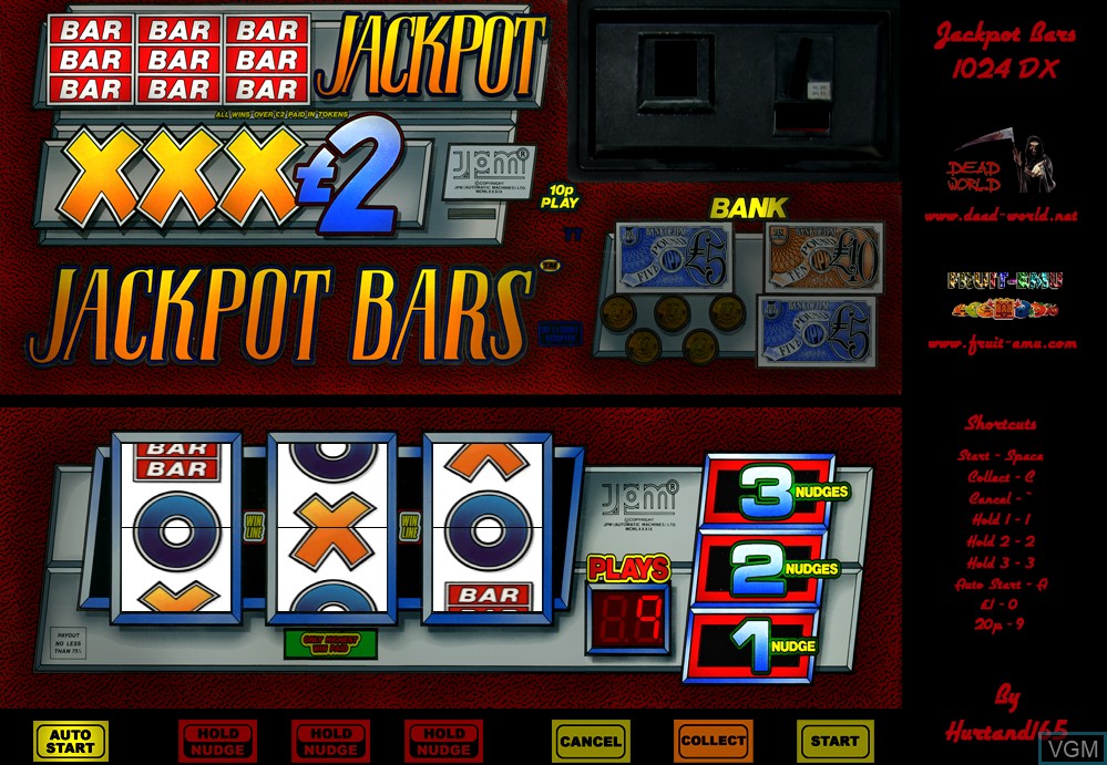 In-game screen of the game Jackpot Bars on Slot machines