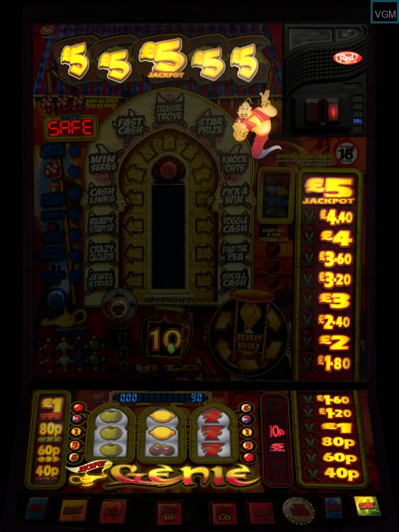 In-game screen of the game Jackpot Genie on Slot machines